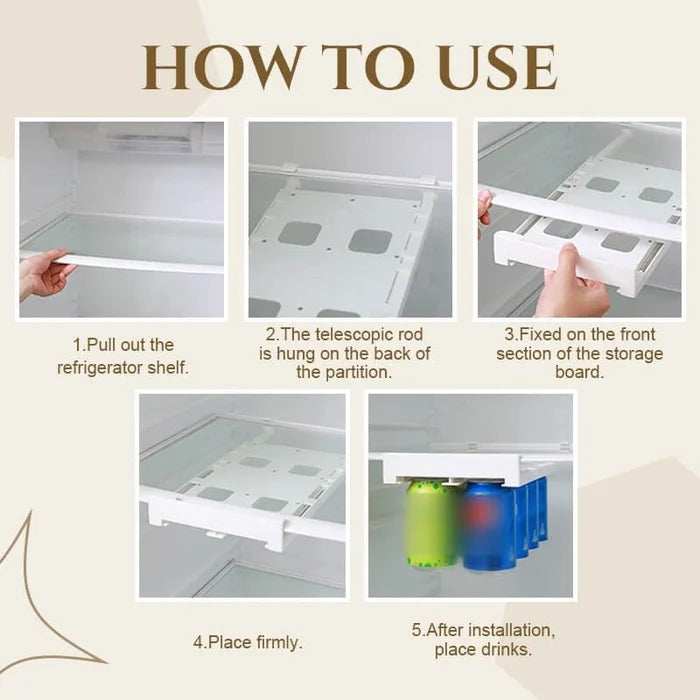 BowLift | Hanging Soda Can Storage Rack For Fridge