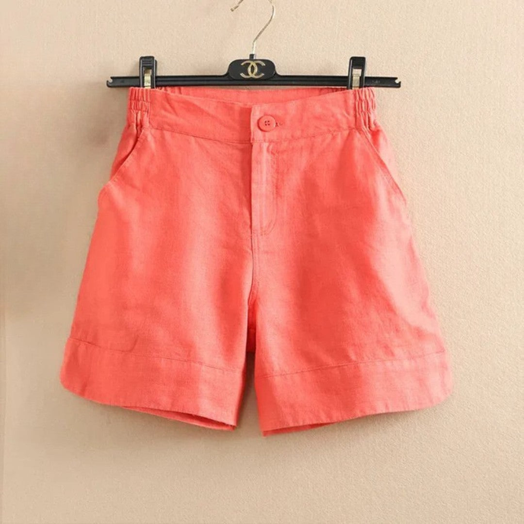 Relaxed Linen Shorts with Lightweight Feel