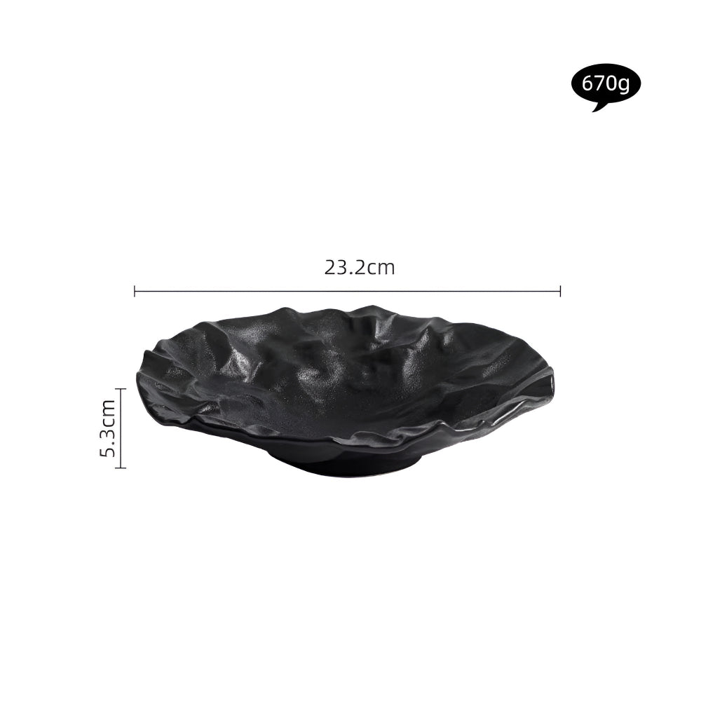 BowLift | Artisan Wrinkled Paper Ceramic Plate