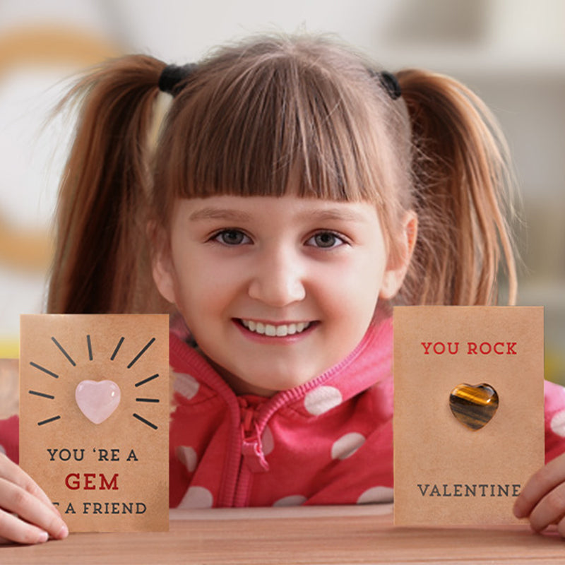 BowLift | 24-pack Valentine's Day cards with heart-shaped crystals