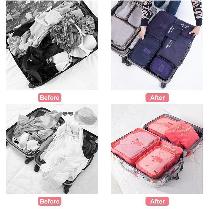 BowLift | 6 Piece Portable Luggage Packing Cubes