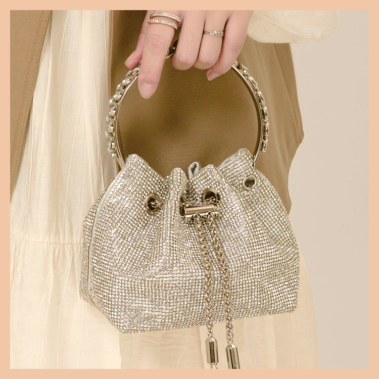 BowLift | Diamond Drawstring Bucket Bag