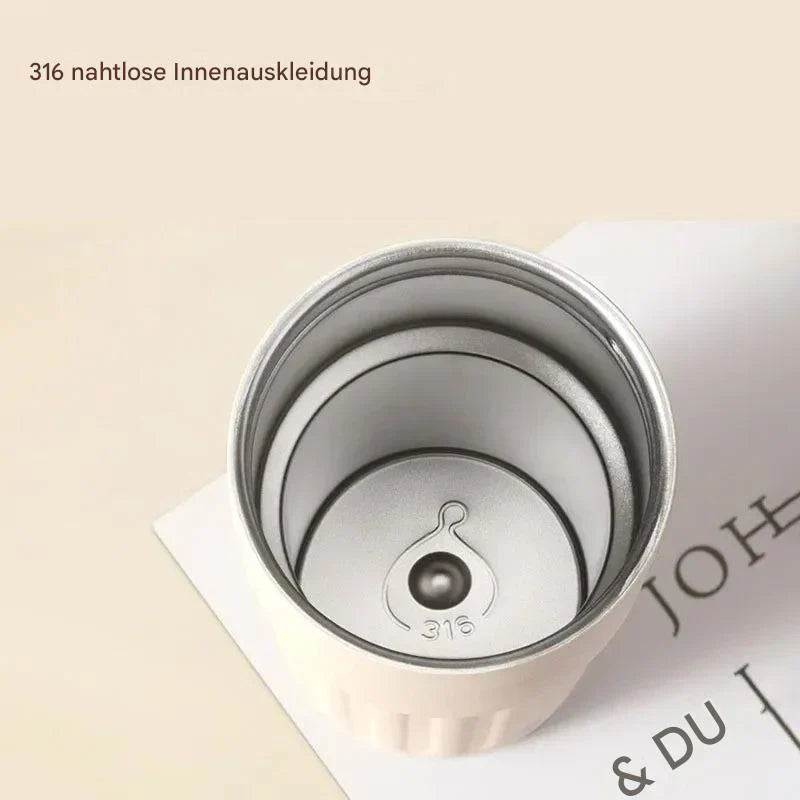 BowLift | Compact thermos cup with temperature display – 410ml cup for hot and cold drinks