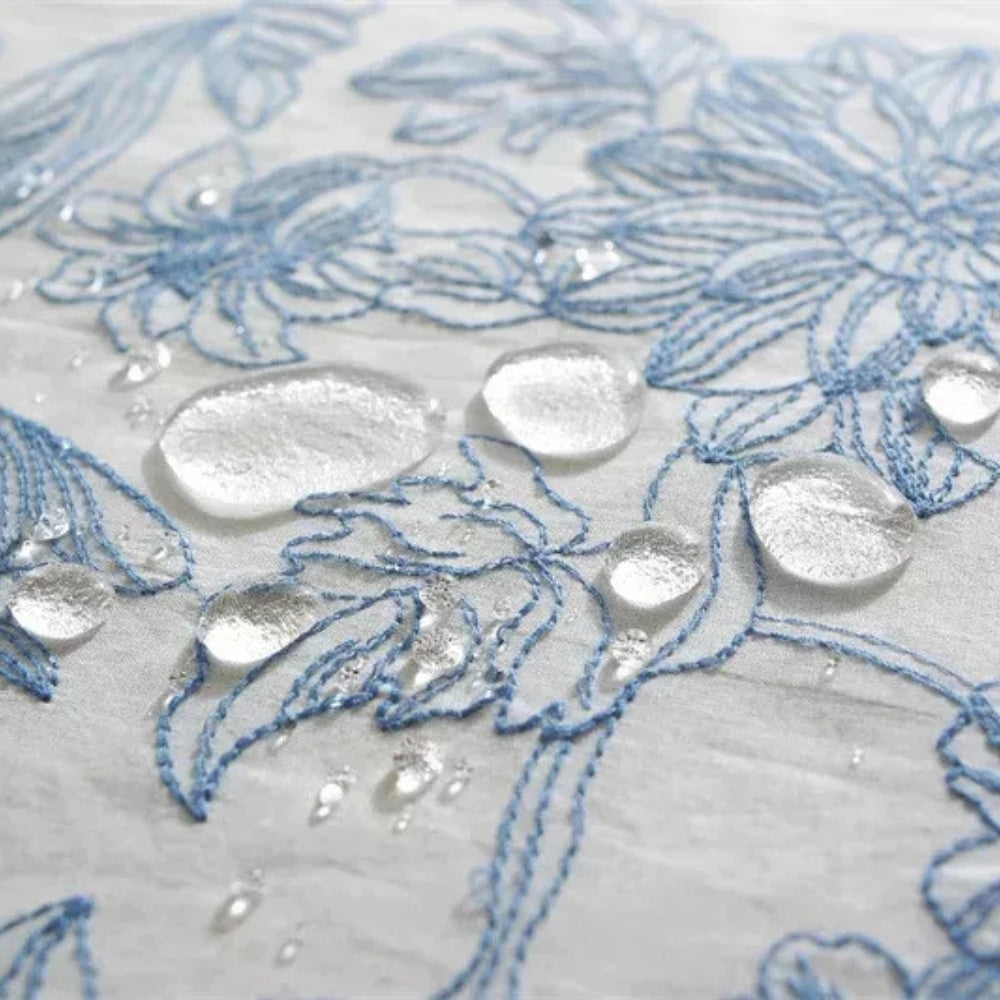 BowLift | Delfina Blue Floral Lace Tablecloth