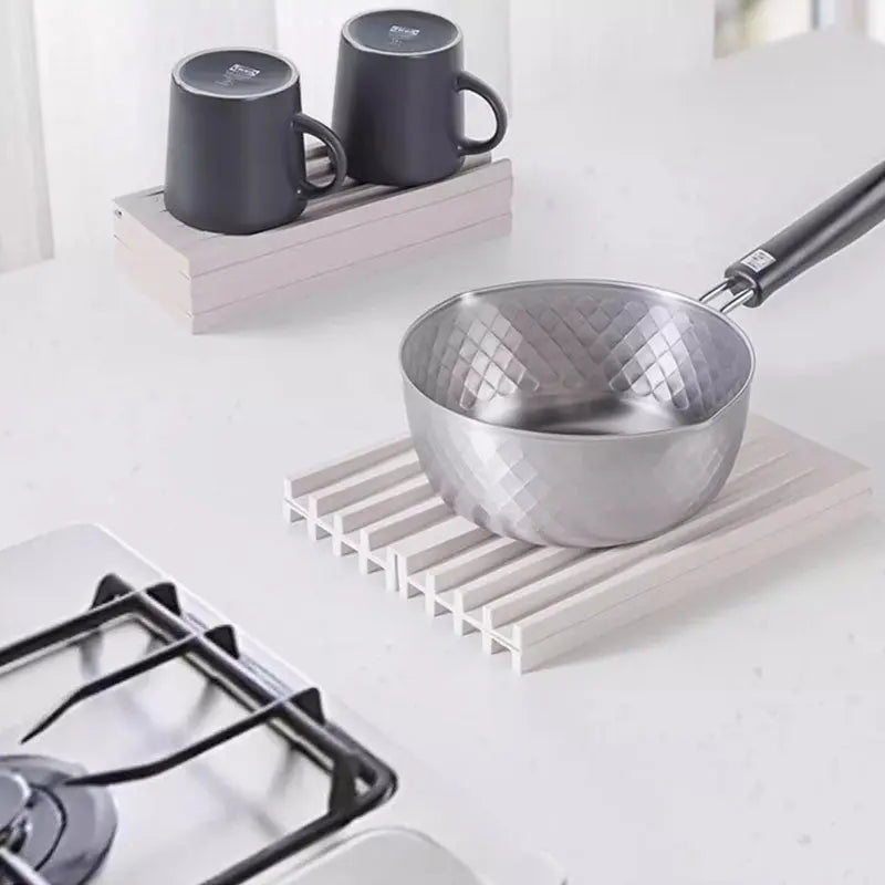 BowLift | Collapsible Silicone Draining Mat – Heat Resistant Kitchen Drying Mat