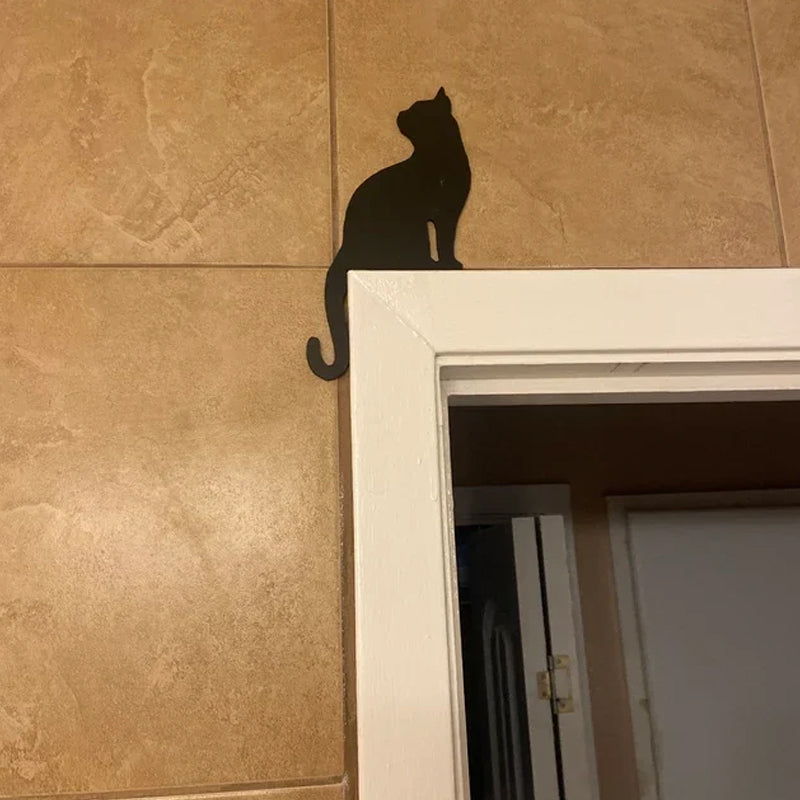 BowLift | Black Cat Door Corner Sign Decoration