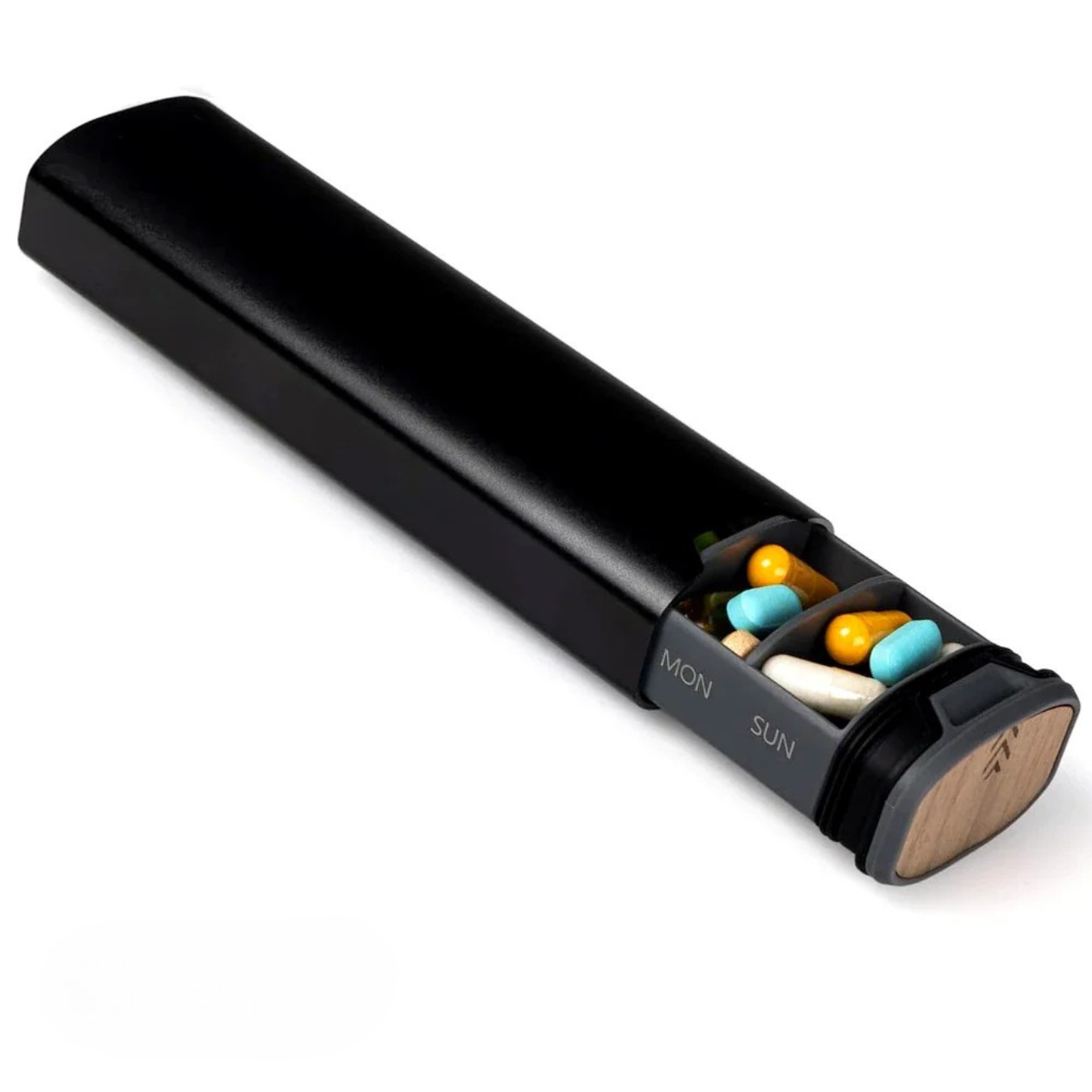 BowLift | 7-Day Medication Organizer – Compact Leakproof Pillbox for Home and Travel