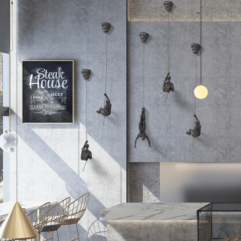 BowLift | Climbing Man Wall Art Set of 3