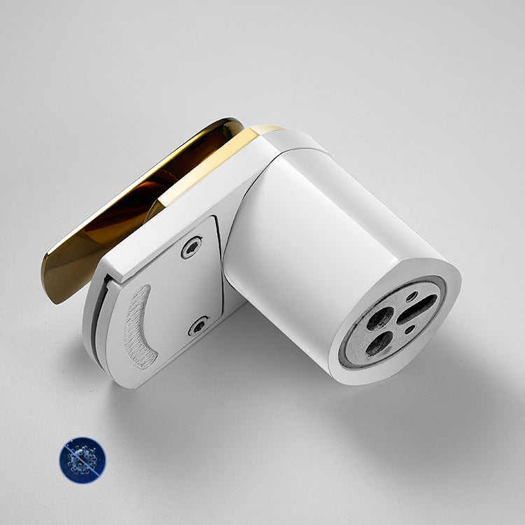 BowLift | Bathroom Sink Faucet Lever Handle Brass Waterfall Spout Sink Faucet