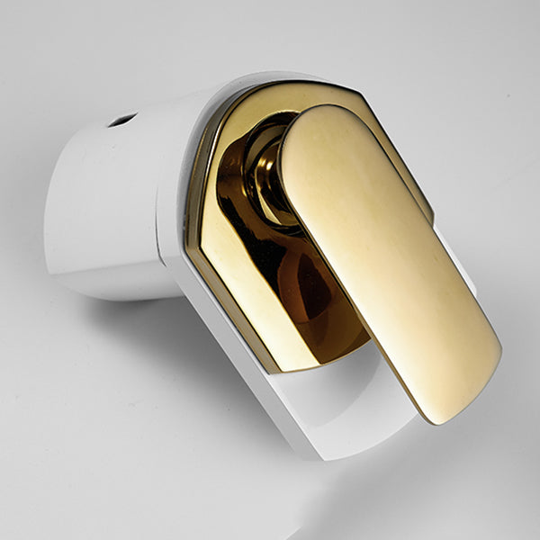 BowLift | Bathroom Sink Faucet Lever Handle Brass Waterfall Spout Sink Faucet