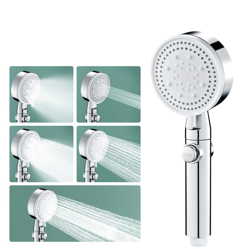 BowLift | Round Handheld Showerhead Modern Plastic Head with Self-Cleaning
