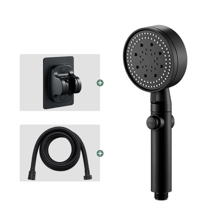 BowLift | Round Handheld Showerhead Modern Plastic Head with Self-Cleaning