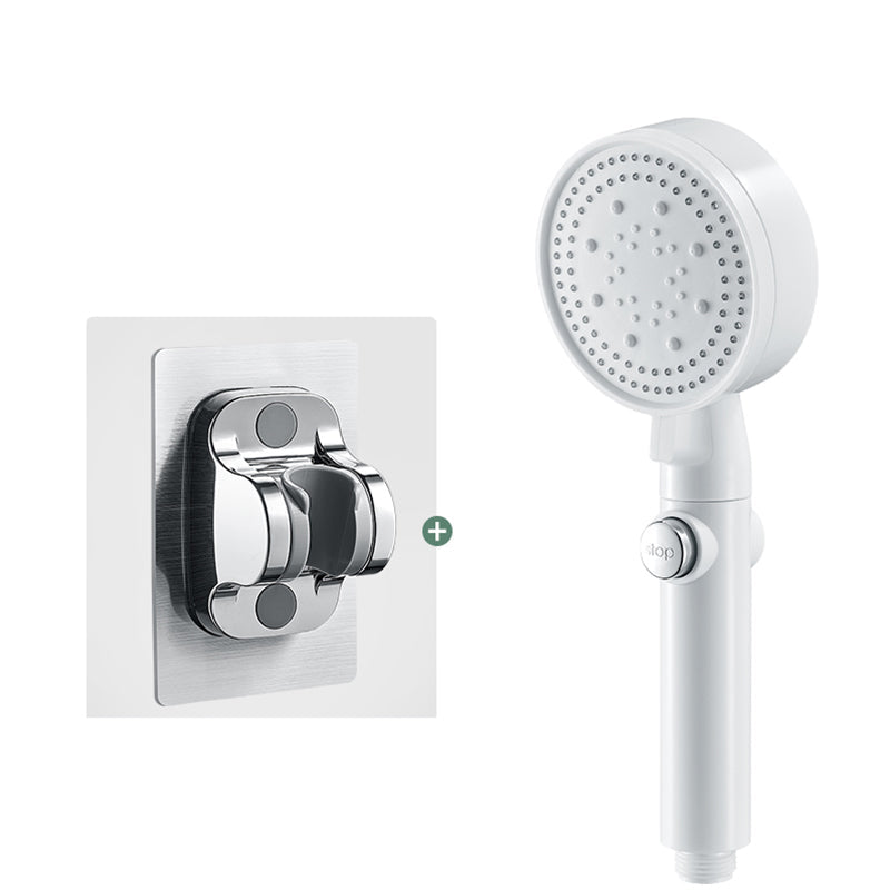 BowLift | Round Handheld Showerhead Modern Plastic Head with Self-Cleaning
