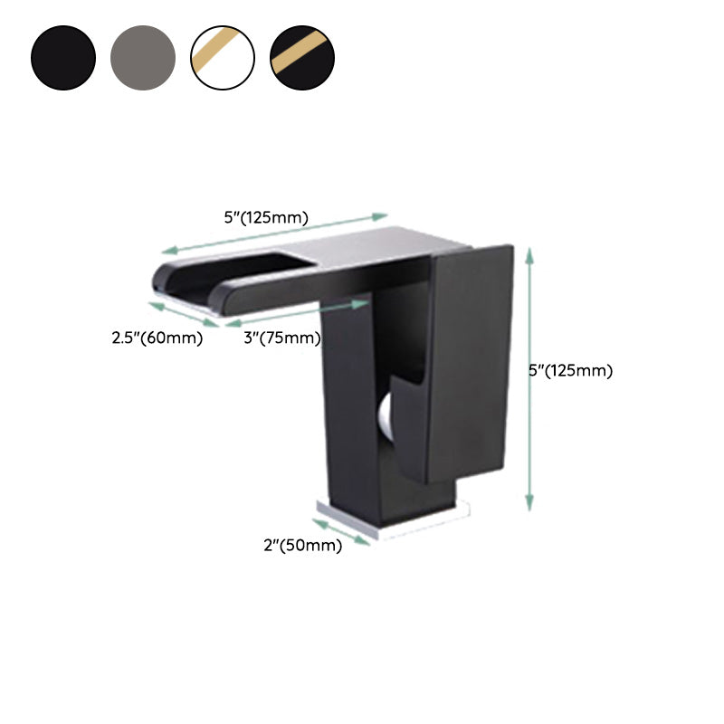 BowLift | Basin Waterfall Outlet Single Lever Tap with LED Light