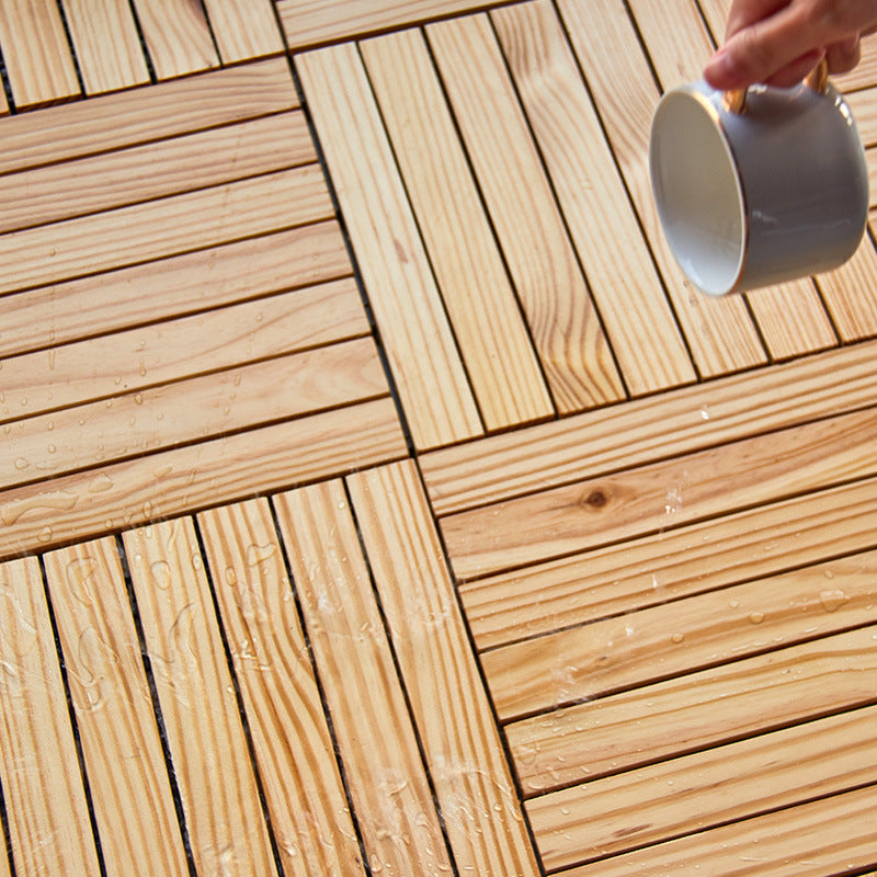BowLift | 7-Slat Square Wood Terrace Tiles Laying Pattern Outdoor Terrace Tiles