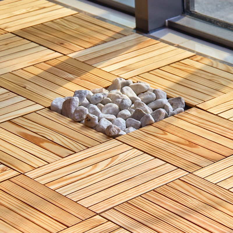 BowLift | 7-Slat Square Wood Terrace Tiles Laying Pattern Outdoor Terrace Tiles