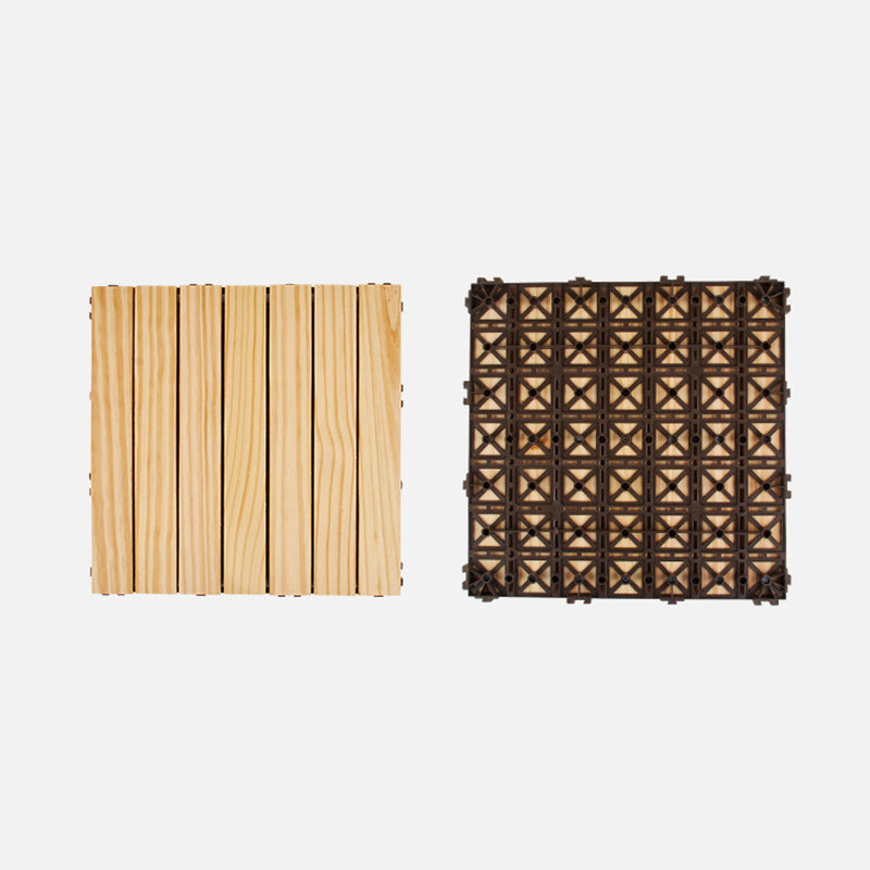 BowLift | 7-Slat Square Wood Terrace Tiles Laying Pattern Outdoor Terrace Tiles