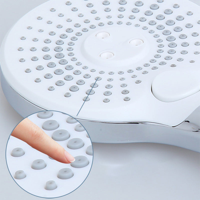 BowLift | Basic Shower Head Round Plastic Handheld Shower Head in Silver