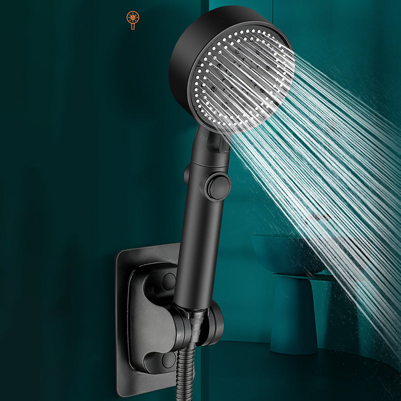 BowLift | Classic Shower Head Adjustable Spray Pattern Round Shower Head in Black