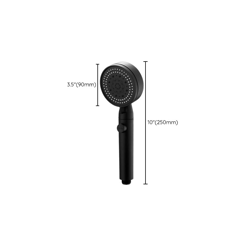 BowLift | Classic Shower Head Adjustable Spray Pattern Round Shower Head in Black