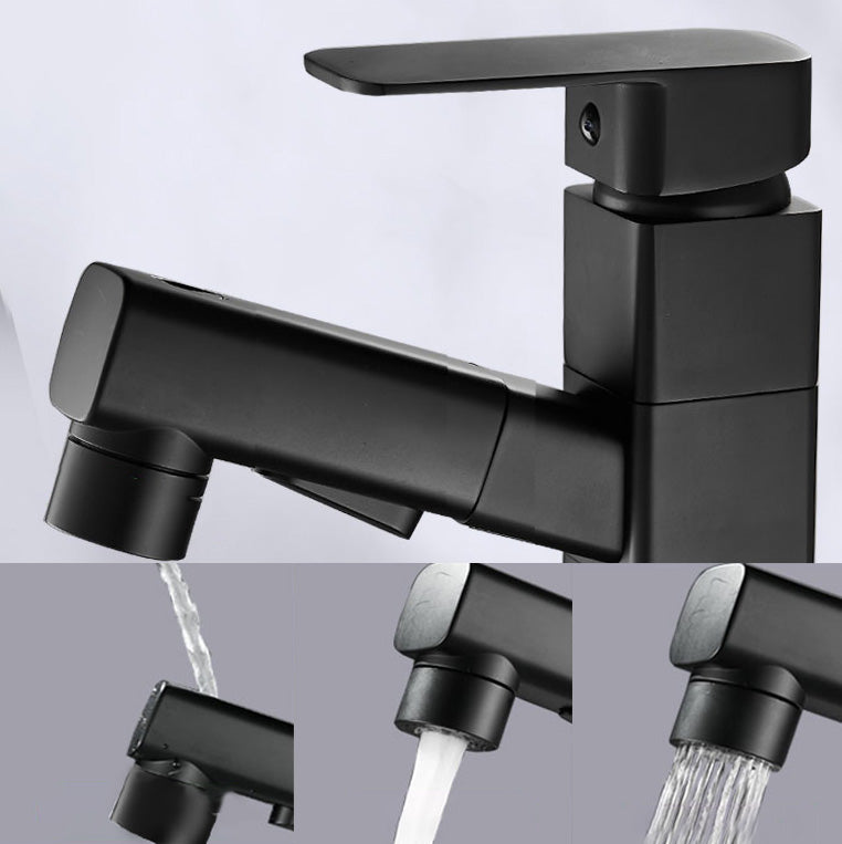 BowLift | Bathroom faucet with pull-out lever handle Single hole basin mixer