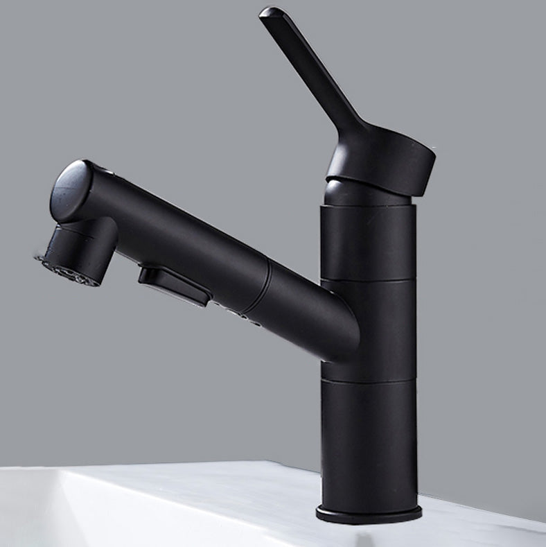 BowLift | Bathroom faucet with pull-out lever handle Single hole basin mixer