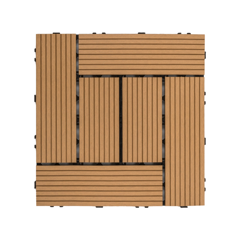 BowLift | 30 cm x 30 cm Square PVC Terrace Tiles Snap Installation Outdoor Floor Tiles