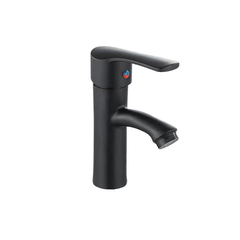 BowLift | Contemporary Faucet Brass Black Bathroom Lever Handle Single Hole Sink Faucet