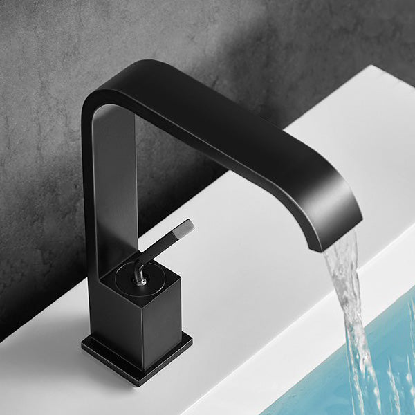 BowLift | Unique Sink Faucet Bathroom Brass Solid Color Waterfall Spout Faucet