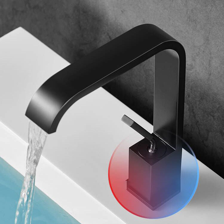BowLift | Unique Sink Faucet Bathroom Brass Solid Color Waterfall Spout Faucet