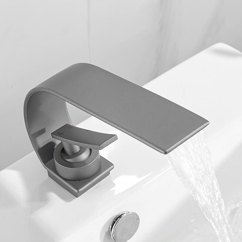 BowLift | Unique Bathroom Waterfall Spout Brass Basin Faucet