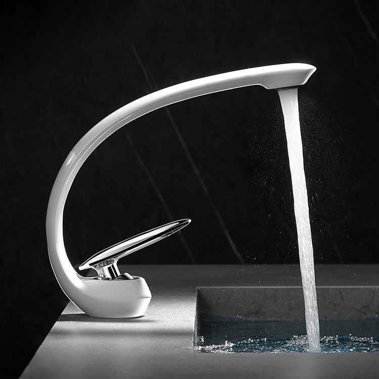 BowLift | Unique Bathroom Waterfall Spout Brass Basin Faucet