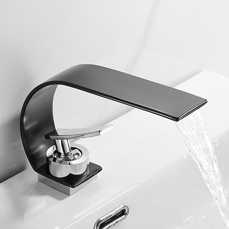 BowLift | Unique bathroom waterfall faucet brass sink tap