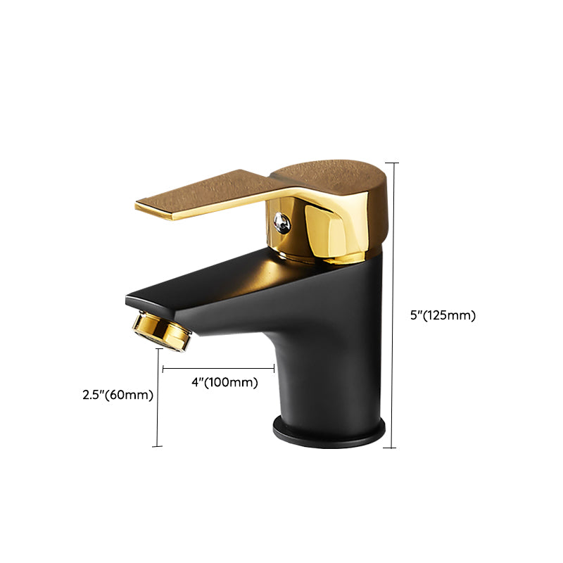 BowLift | Black-Gold Vessel Sink Faucet Lever Handle Low Arc Vessel Faucet