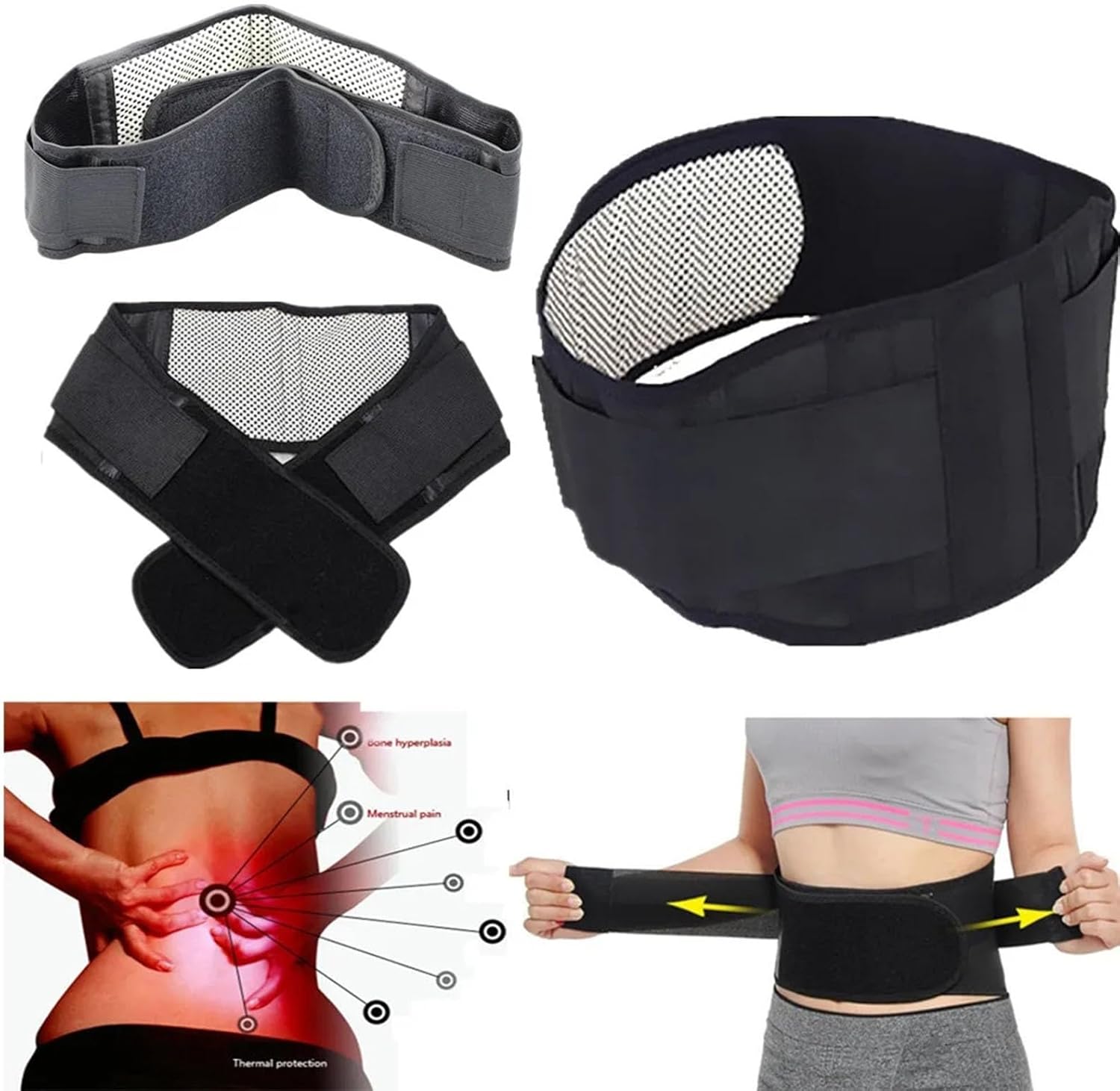 BowLift | Adjustable Self-Heating Magnetic Therapy Back and Waist Support Belt
