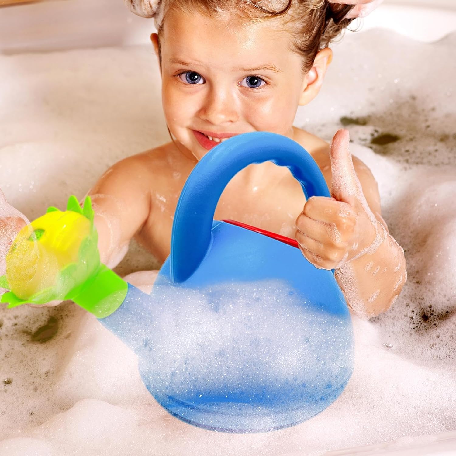 BowLift | Children's watering can with flower mouth – Colorful plastic watering can for little gardeners