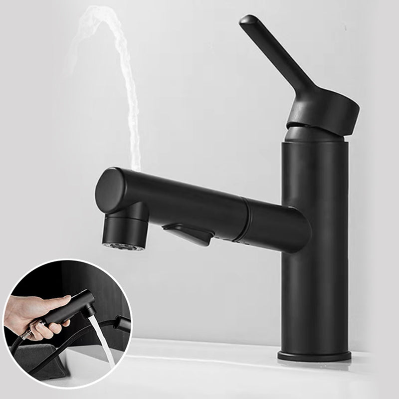 BowLift | Bathroom Vessel Faucet Swivel Spout Single Handle Faucet with Pull-Out Spray Head