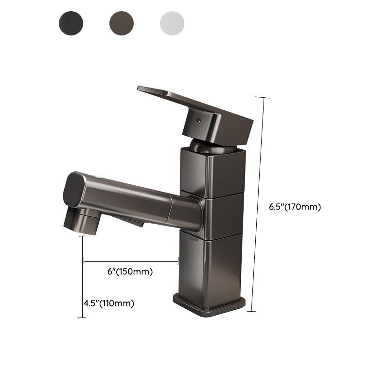 BowLift | Bathroom Vessel Faucet Swivel Spout Single Handle Faucet with Pull-Out Spray Head