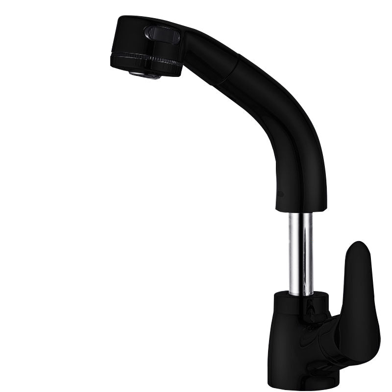 BowLift | Vessel Sink Bathroom Faucet with Swiveling Spout Single Lever Faucet with Pull-Out Spray
