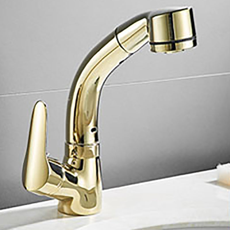 BowLift | Vessel Sink Bathroom Faucet with Swiveling Spout Single Lever Faucet with Pull-Out Spray