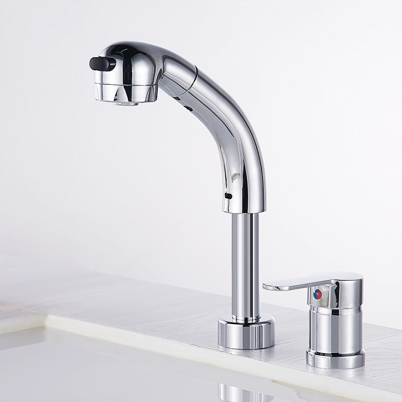 BowLift | Vessel washbasin mixer High arch three-way faucet 2-hole fittings