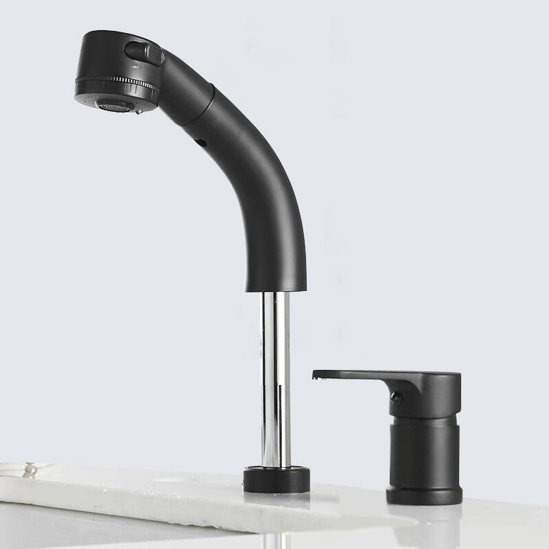 BowLift | Vessel washbasin mixer High arch three-way faucet 2-hole fittings