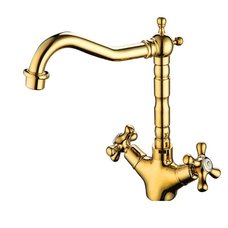 BowLift | Deck Mounted Copper Roman Tub Faucet Double Handles Roman Tub Faucet Set