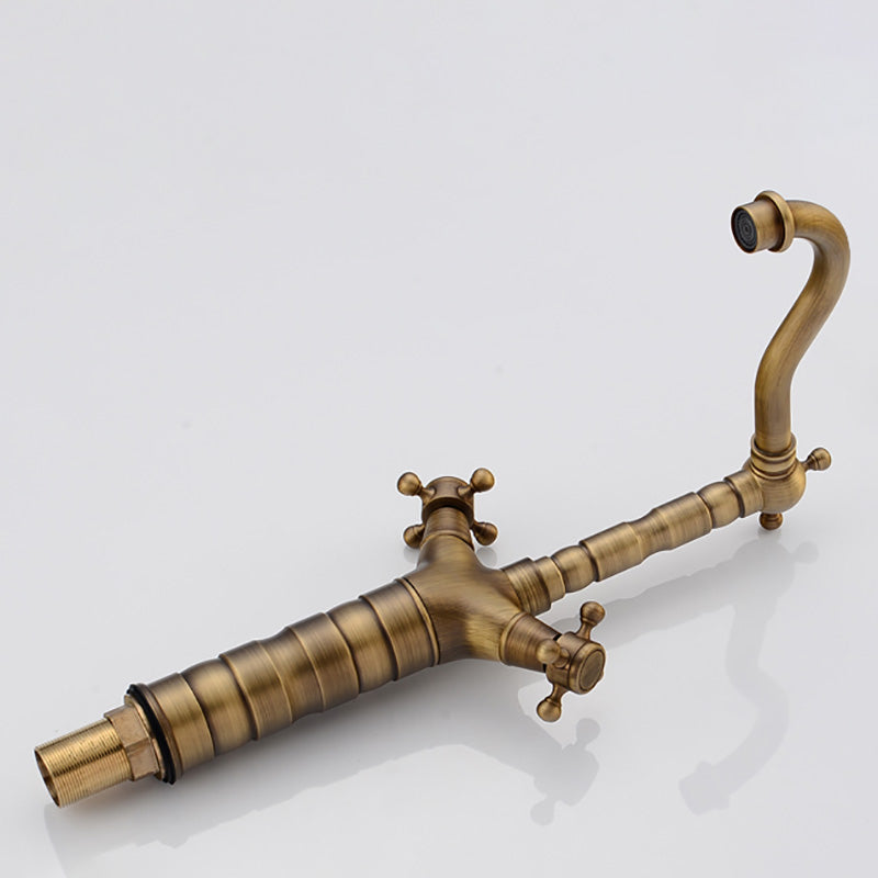 BowLift | Deck Mounted Copper Roman Tub Faucet Double Handles Roman Tub Faucet Set