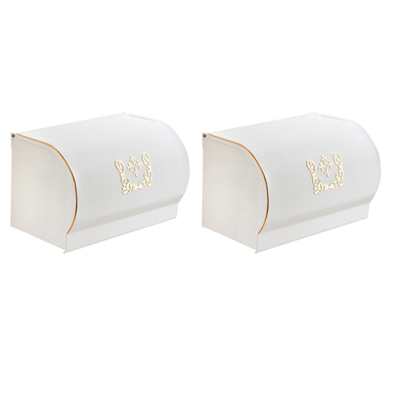 BowLift | Vintage Bathroom Accessory Set Aluminum Paper Holder in White