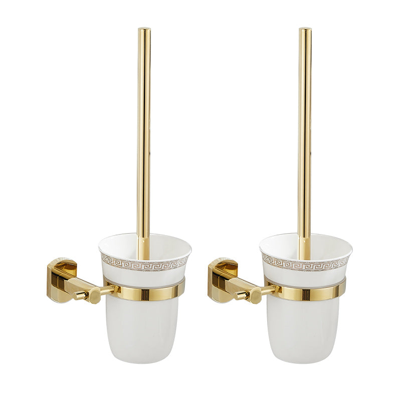 BowLift | 2-piece metal bathroom accessory set traditional toilet brush and holder set