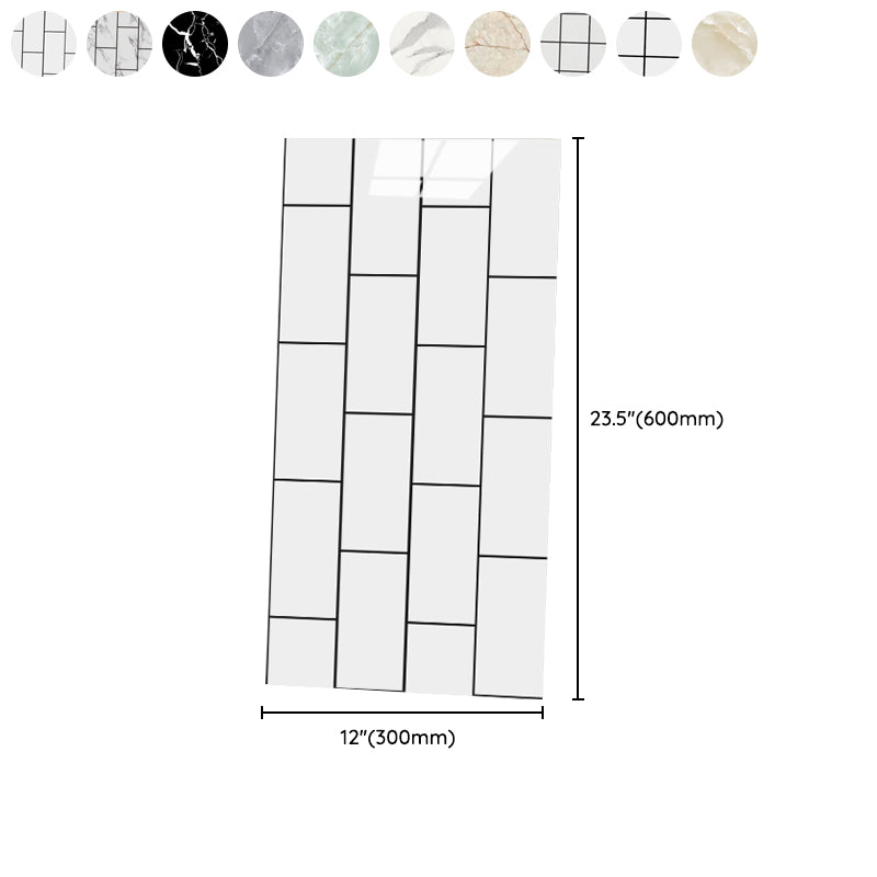 BowLift | 12" x 24" marbling single plate waterproof backsplash wall tile for bathroom