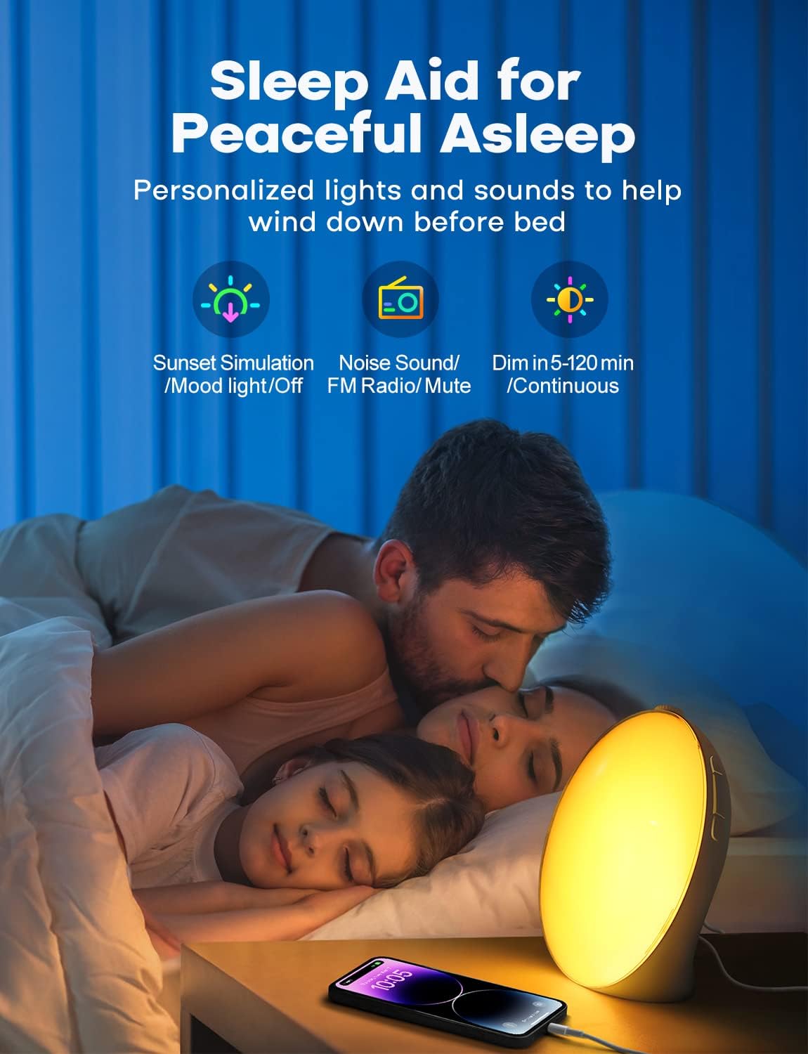 BowLift | GlowRise Natural Wake-Up Light Alarm Clock with Sunrise & Sunset Simulation