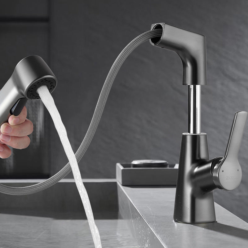 BowLift | Swivel Spout Sink Faucet Brass Bathroom Low Arc Mixer