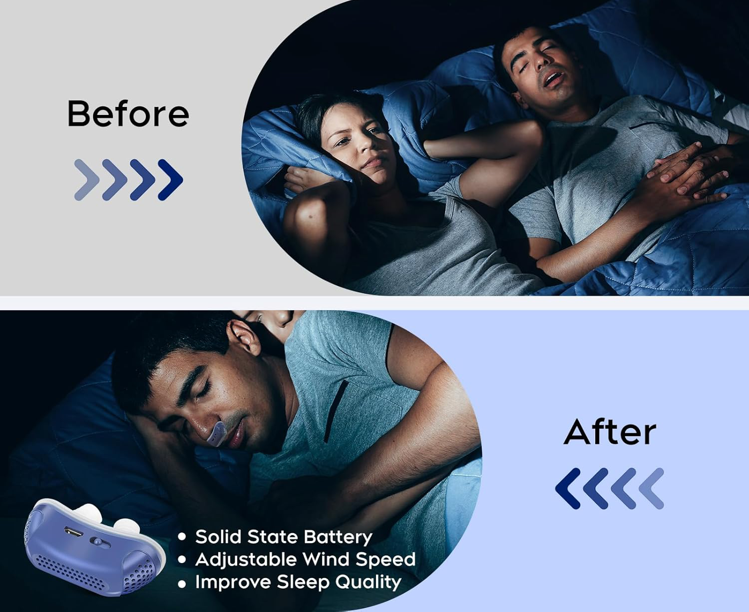 BowLift | Anti Snoring Device Rechargeable Nasal CPAP Aid